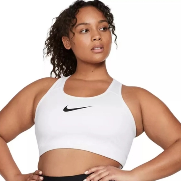 Nike PLUS SIZE WOMEN'S Sport Bra Swoosh DJ0746 100 WHITE SPORTSWEAR Size 3X - Picture 4 of 6